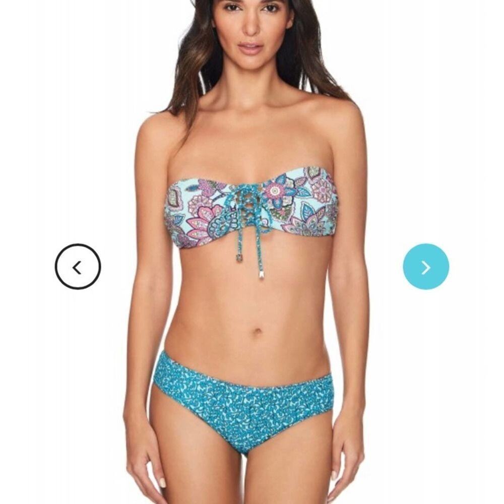Vera Bradley Desert Floral & Desert Vine Alyssa Reversible Bandeau Top NWOT